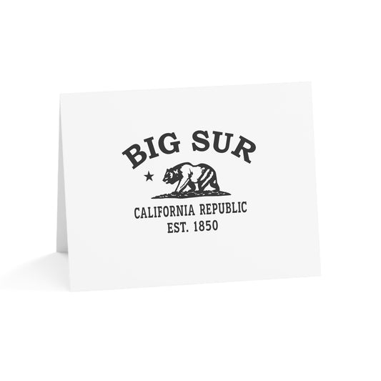 Big Sur California Vintage Retro Thank You Card Set - Black Logo