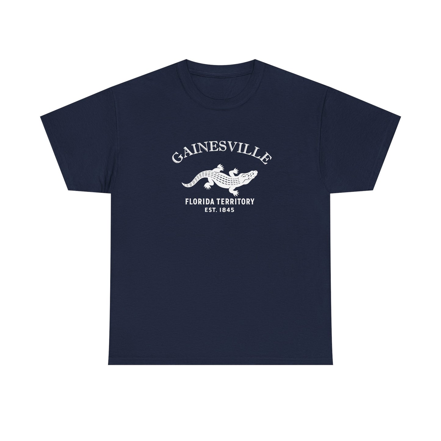 Gainesville Florida Vintage Retro Unisex Heavy Cotton Tee - White Logo