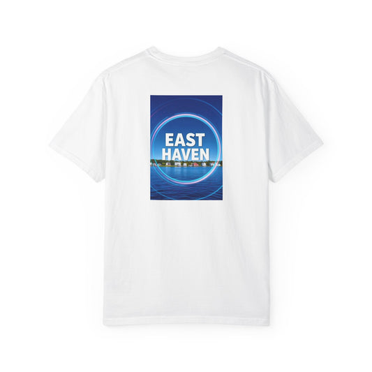 East Haven Connecticut Vintage Retro Back Printed Art Series Cotton Tee - Black Logo