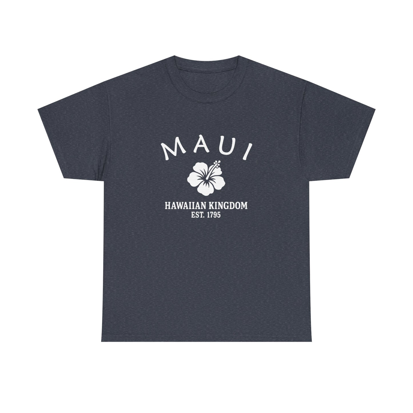Maui Hawaii Vintage Retro Unisex Heavy Cotton Tee - White Logo