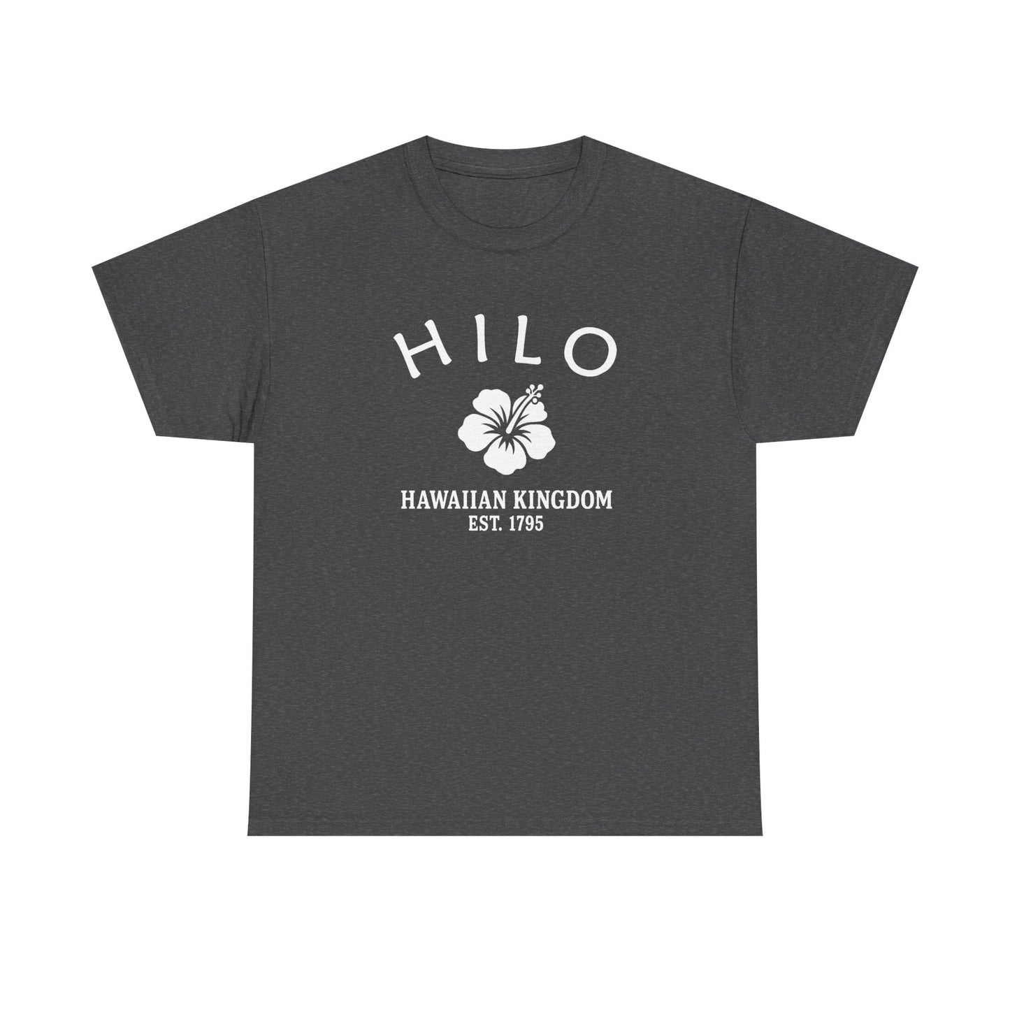 Hilo Hawaii Vintage Retro Unisex Heavy Cotton Tee - White Logo