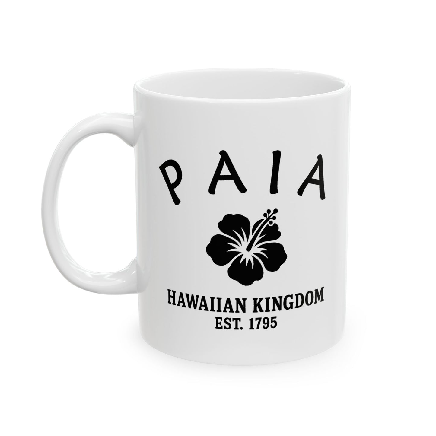 Paia Hawaii Vintage Retro Ceramic Mug - Black Logo