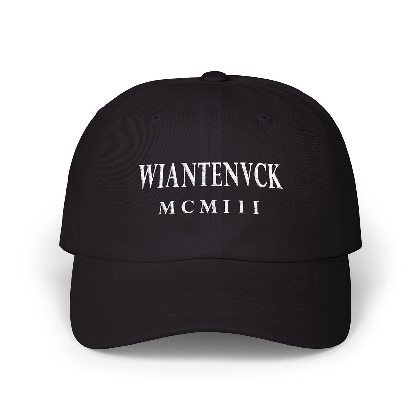 Wiantenuck Classic Embroidered Cotton Cap - White Logo