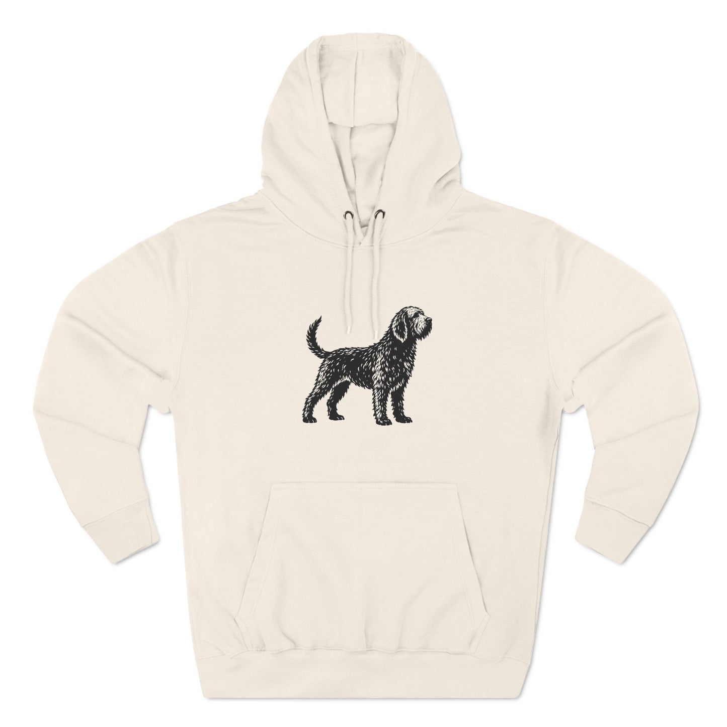 Otterhound Vintage Retro Unisex Heavy Cotton Hoodie - Standing