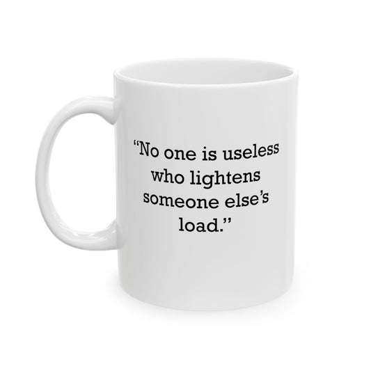 Quote 33 No One Is Vintage Retro Ceramic Mug - Black Logo