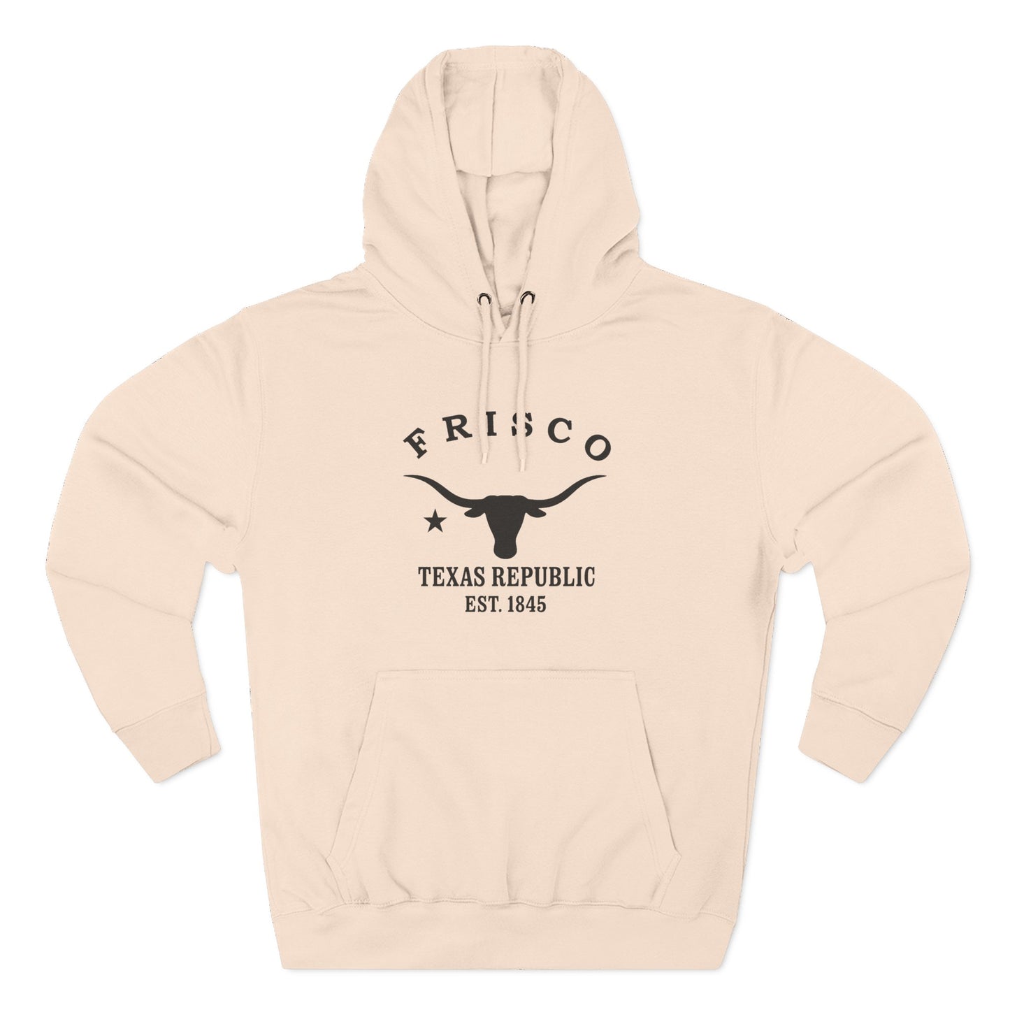 Frisco Texas Vintage Retro Unisex Heavy Cotton Hoodie - Black Logo