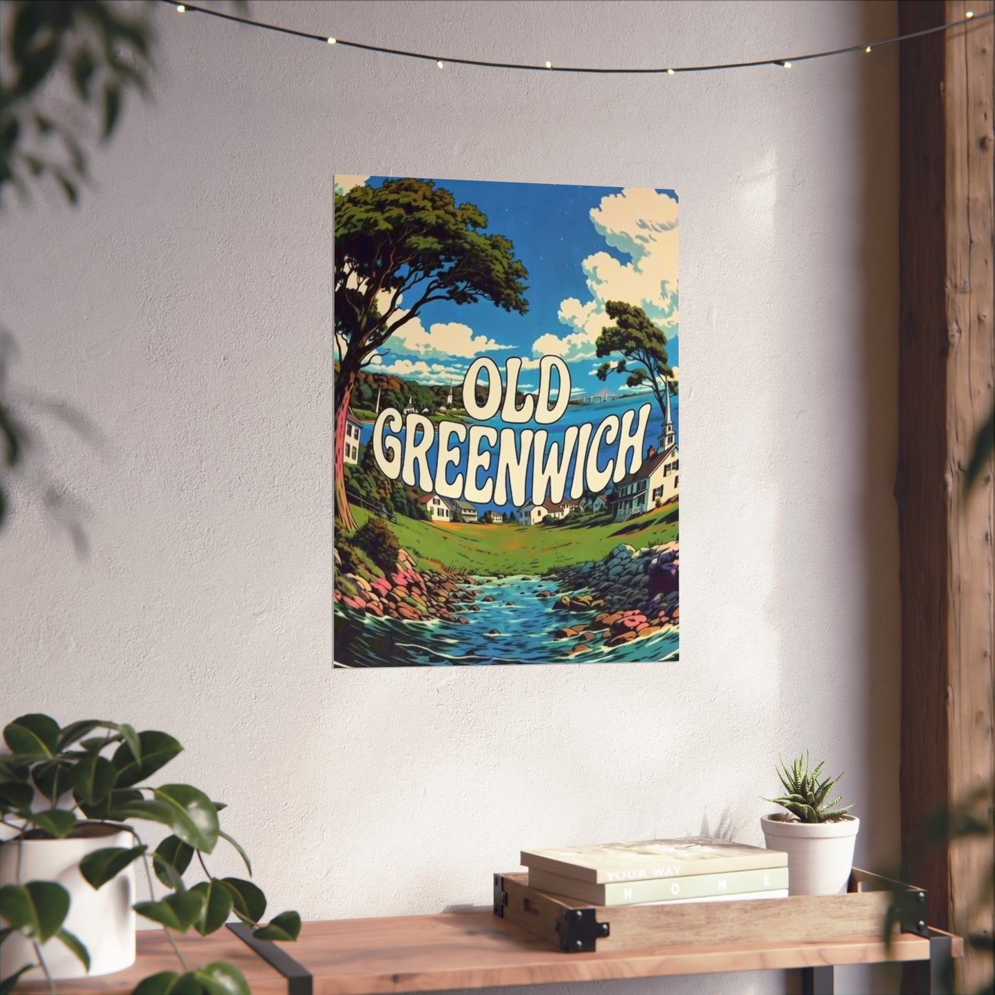 Old Greenwich Connecticut Vintage Retro Giclée Print Art Series Poster