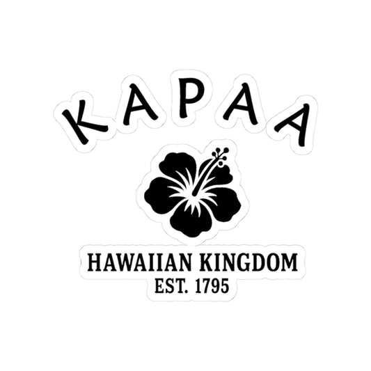 Kapaa Hawaii Vintage Retro Vinyl Sticker - Black Logo