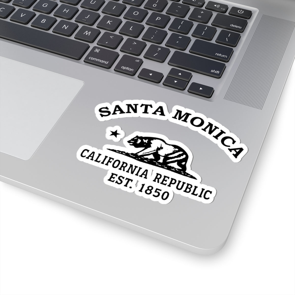 Santa Monica California Vintage Retro Vinyl Sticker - Black Logo