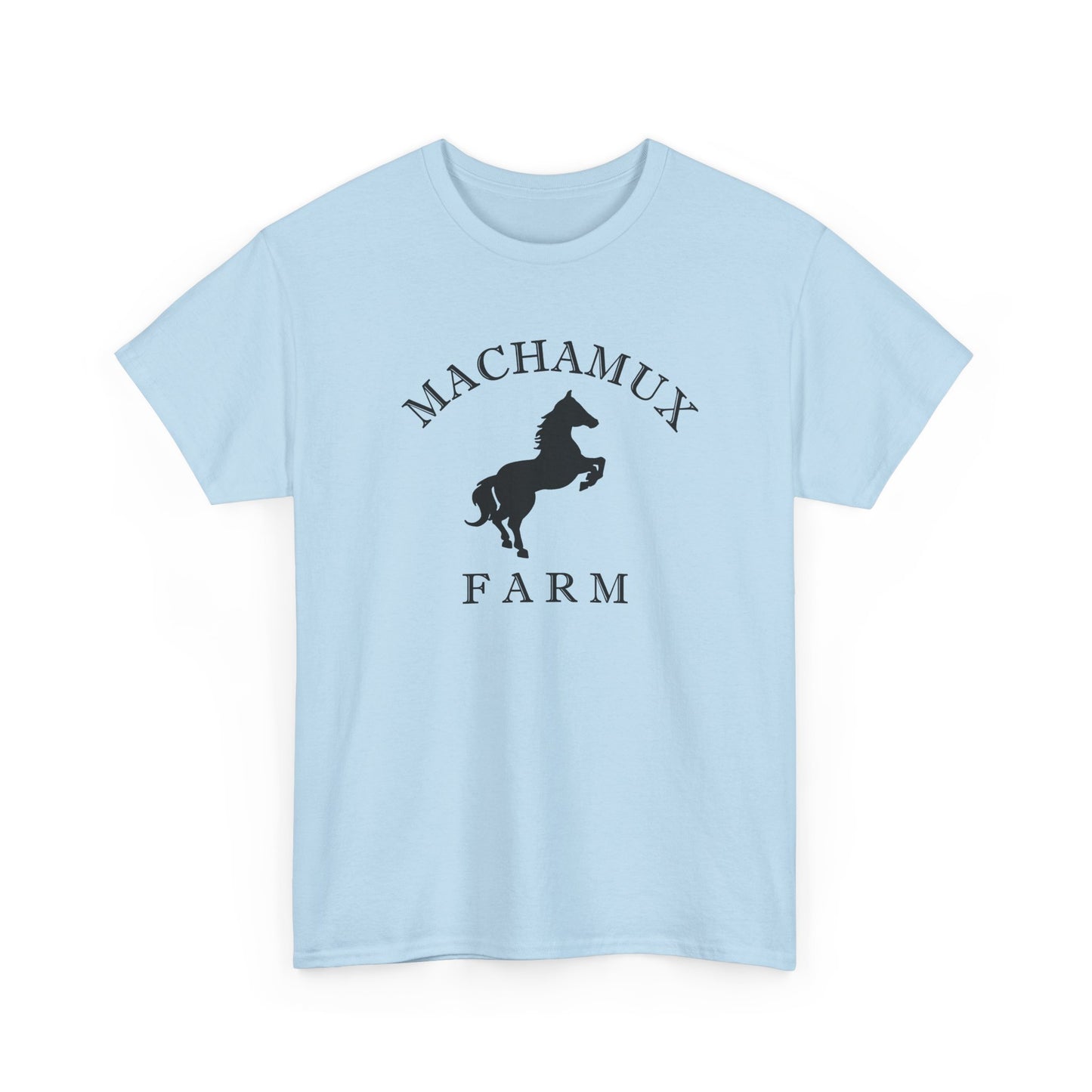 Machamux Farm Vintage Retro Unisex Heavy Cotton Tee - Black Logo