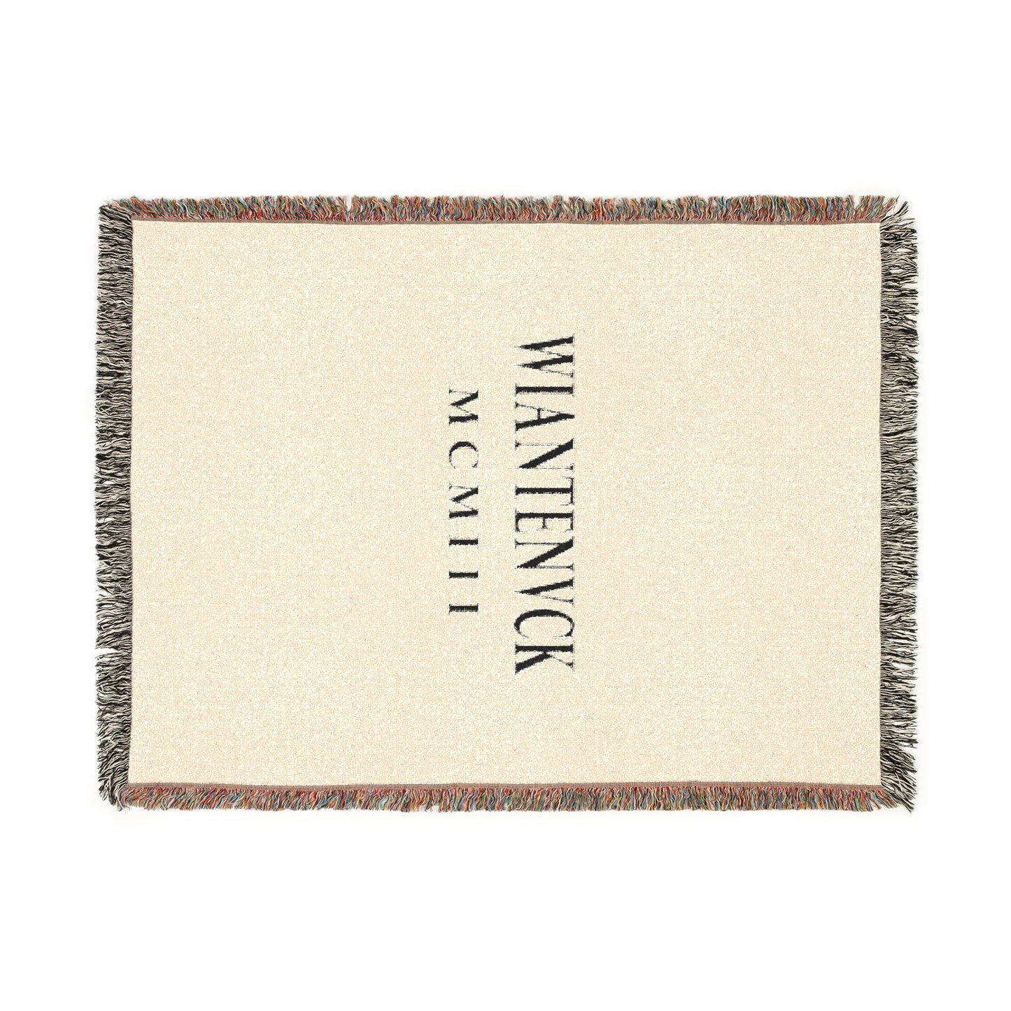 Wiantenuck Cotton Woven Blanket - Text Logo