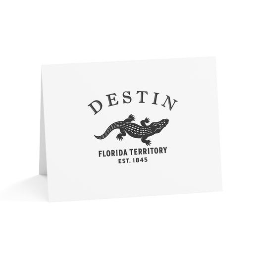 Destin Florida Vintage Retro Thank You Card Set - Black Logo