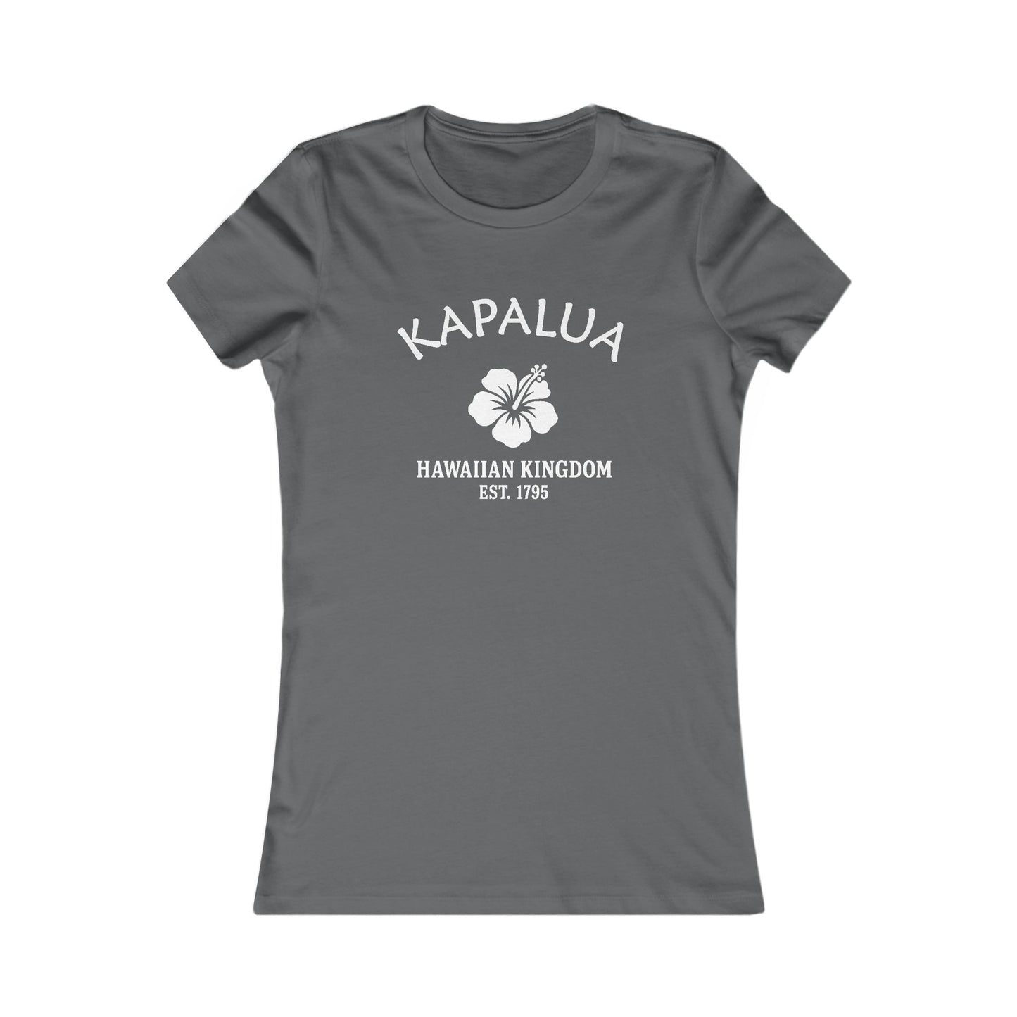 Kapalua Hawaii Vintage Retro Womens Fitted Ringspun Cotton Tee - White Logo