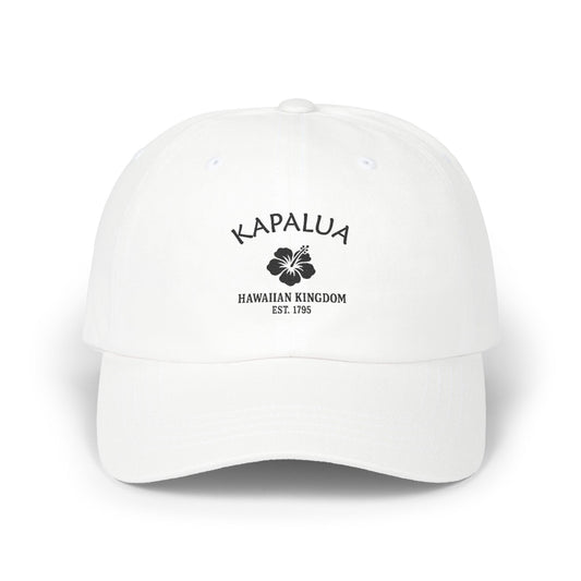 Kapalua Hawaii Vintage Retro Embroidered Cotton Cap - Black Logo