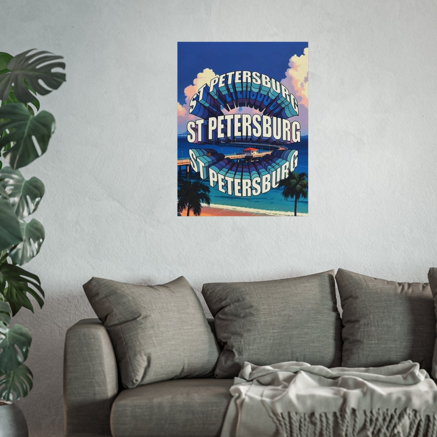 St Petersburg Florida Vintage Retro Giclée Print Art Series Poster