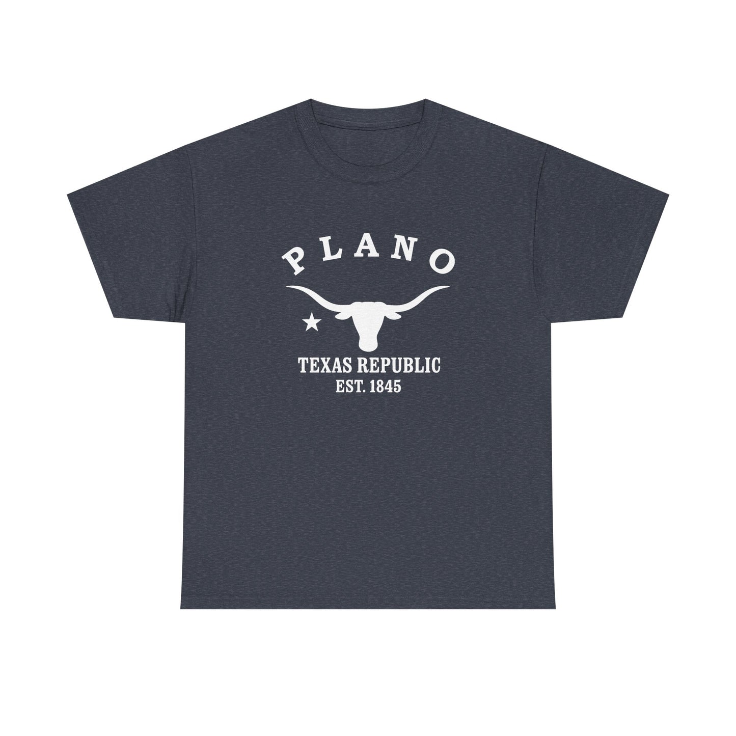 Plano Texas Vintage Retro Unisex Heavy Cotton Tee - White Logo