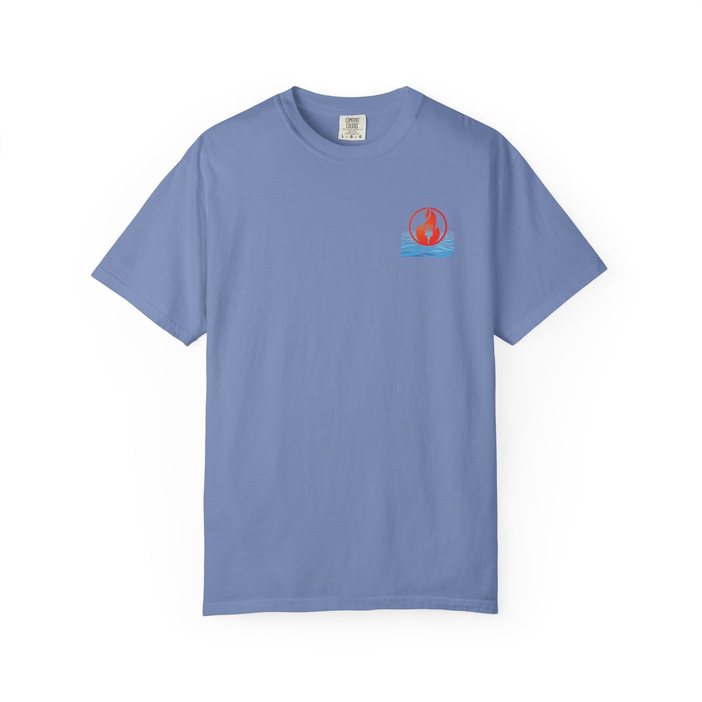 Eat Fire Spring Front & Rear Print Art Series Cotton Tee - Text Logo