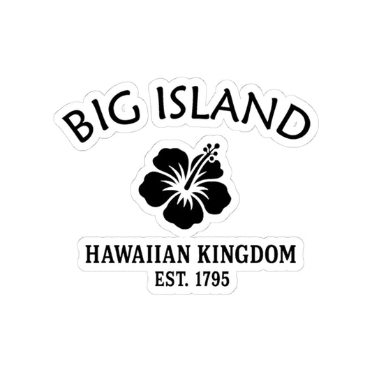 Big Island Hawaii Vintage Retro Vinyl Sticker - Black Logo