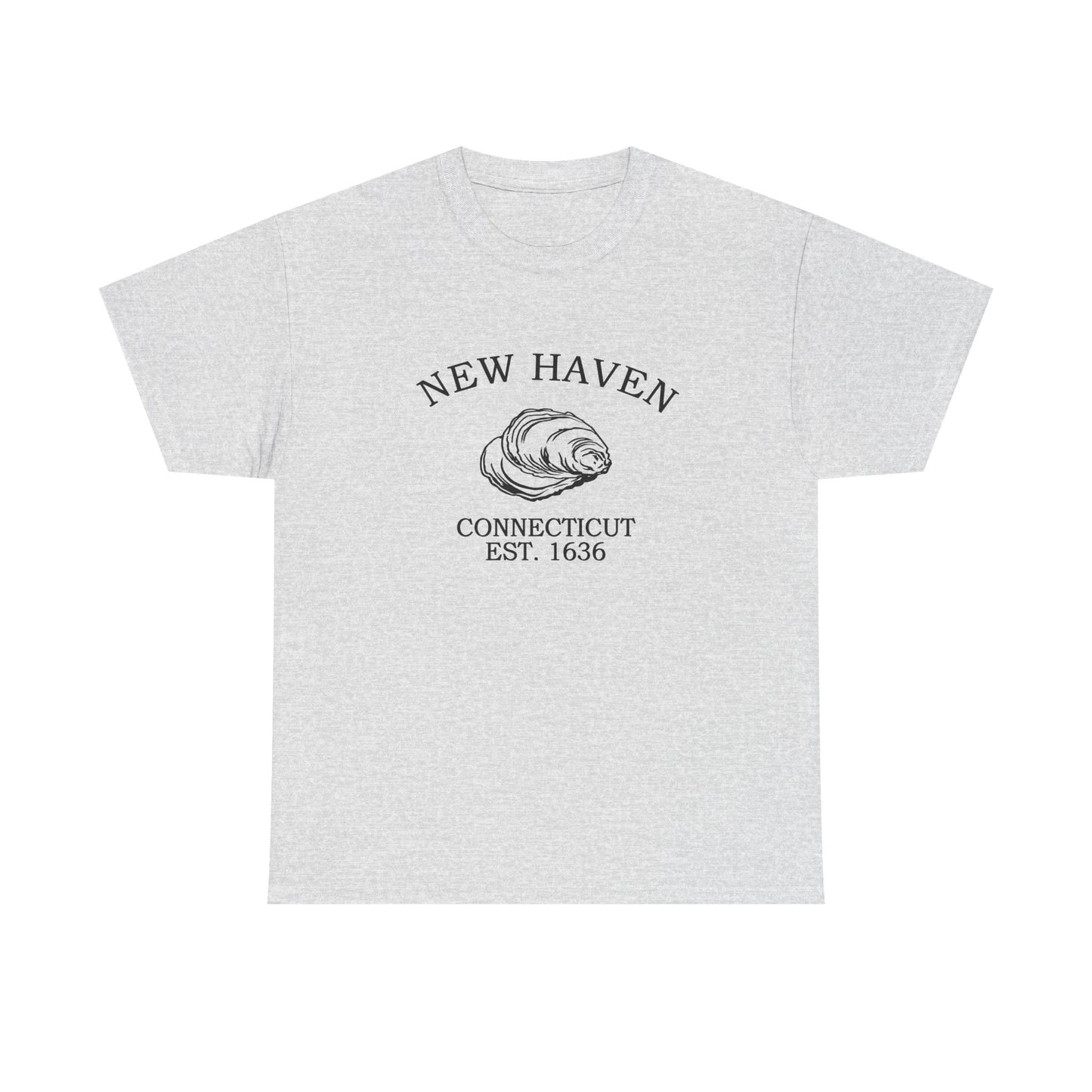 New Haven Connecticut Vintage Retro Unisex Heavy Cotton Tee - Black Logo