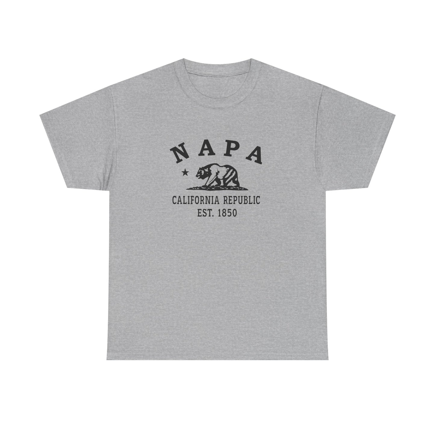 Napa California Vintage Retro Unisex Heavy Cotton Tee - Black Logo