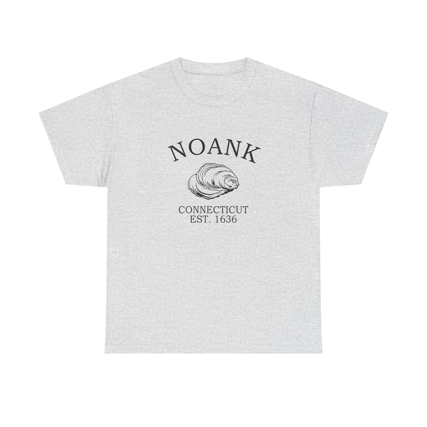 Noank Connecticut Vintage Retro Unisex Heavy Cotton Tee - Black Logo
