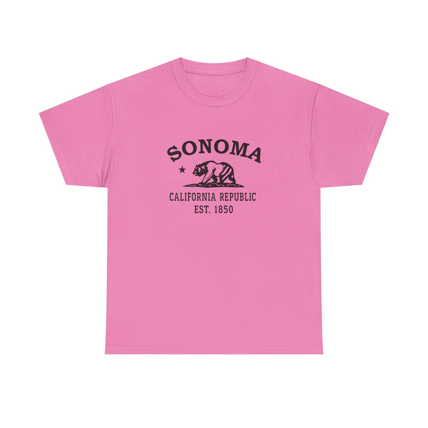 Sonoma California Vintage Retro Unisex Heavy Cotton Tee - Black Logo