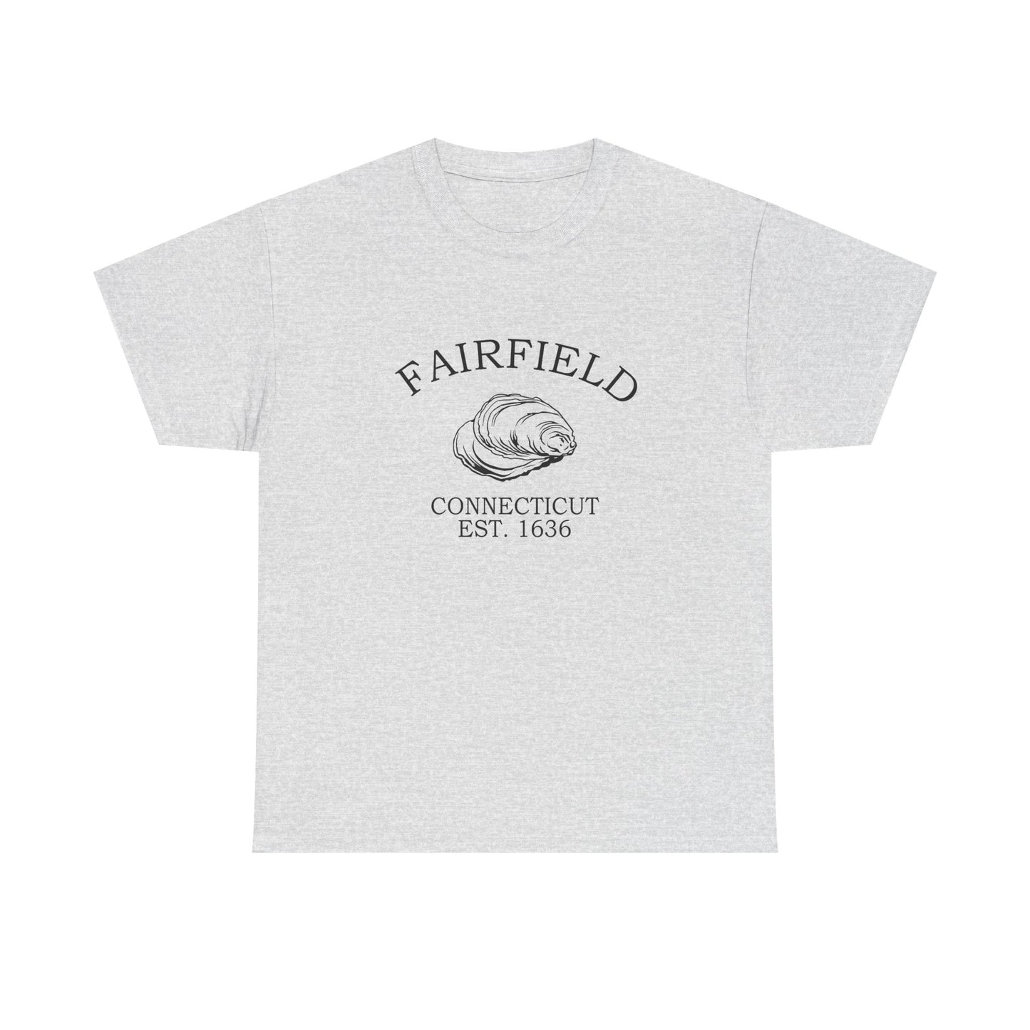 Fairfield Connecticut Vintage Retro Unisex Heavy Cotton Tee - Black Logo