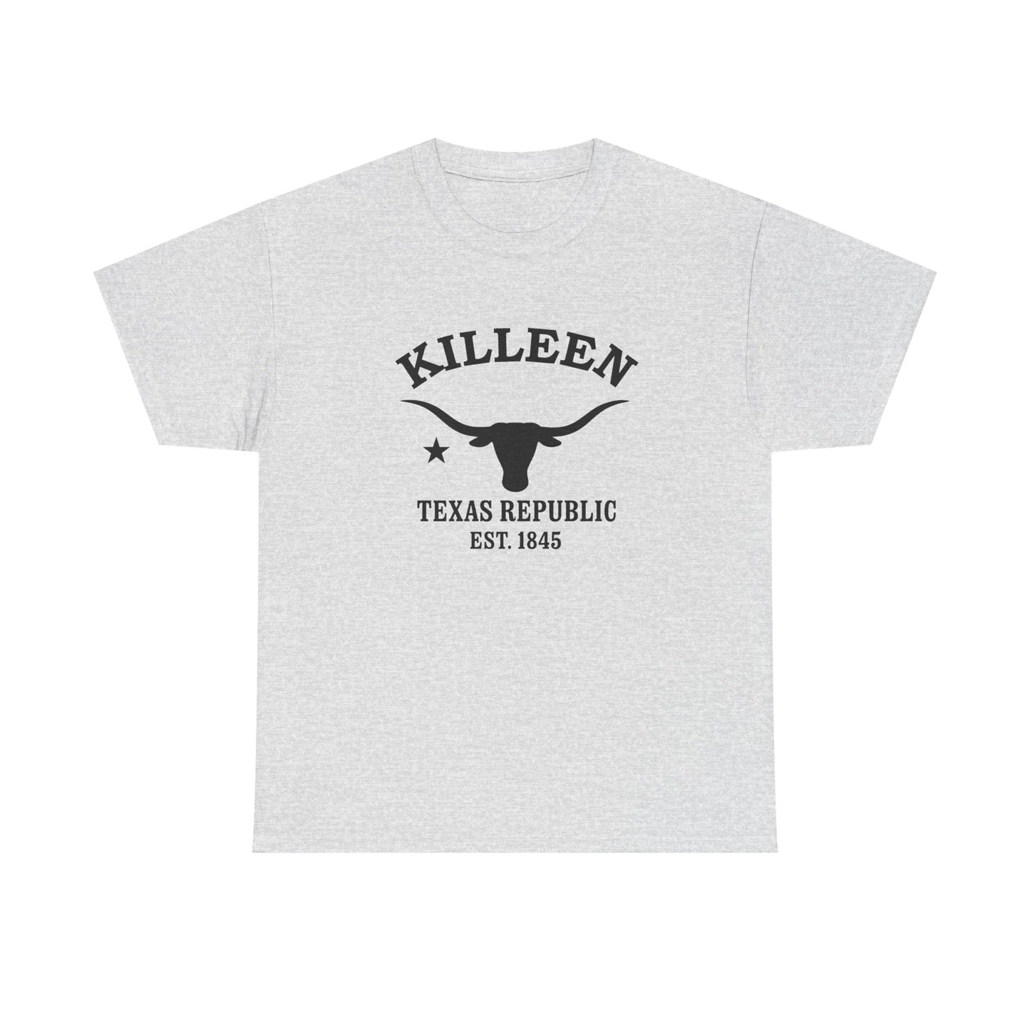 Killeen Texas Vintage Retro Unisex Heavy Cotton Tee - Black Logo