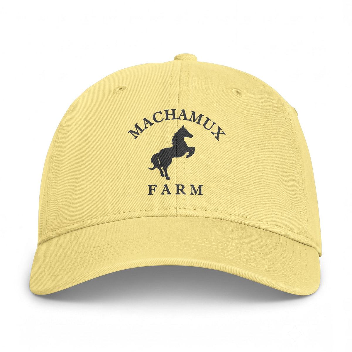 Machamux Farm Distressed Cotton Cap - Charcoal Print Logo