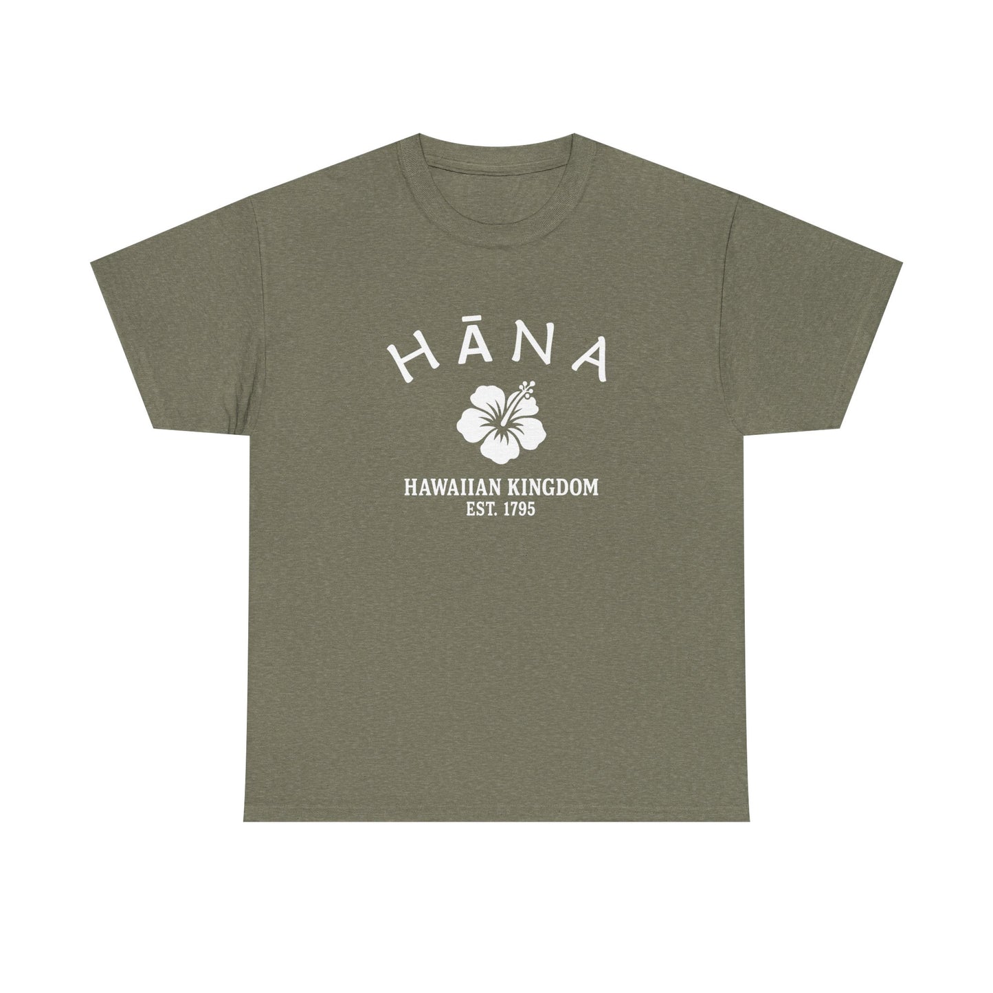 Hana Hawaii Vintage Retro Unisex Heavy Cotton Tee - White Logo