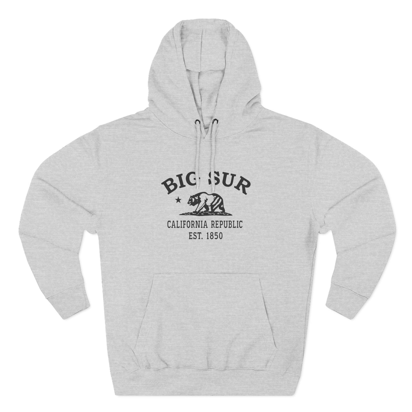 Big Sur California Vintage Retro Unisex Heavy Cotton Hoodie - Black Logo