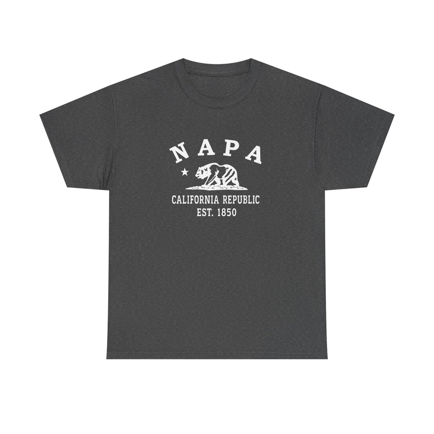Napa California Vintage Retro Unisex Heavy Cotton Tee - White Logo