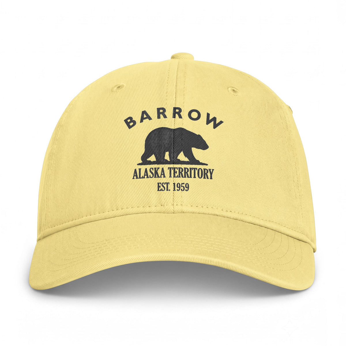 Barrow Alaska Distressed Cotton Cap - Charcoal Print Logo