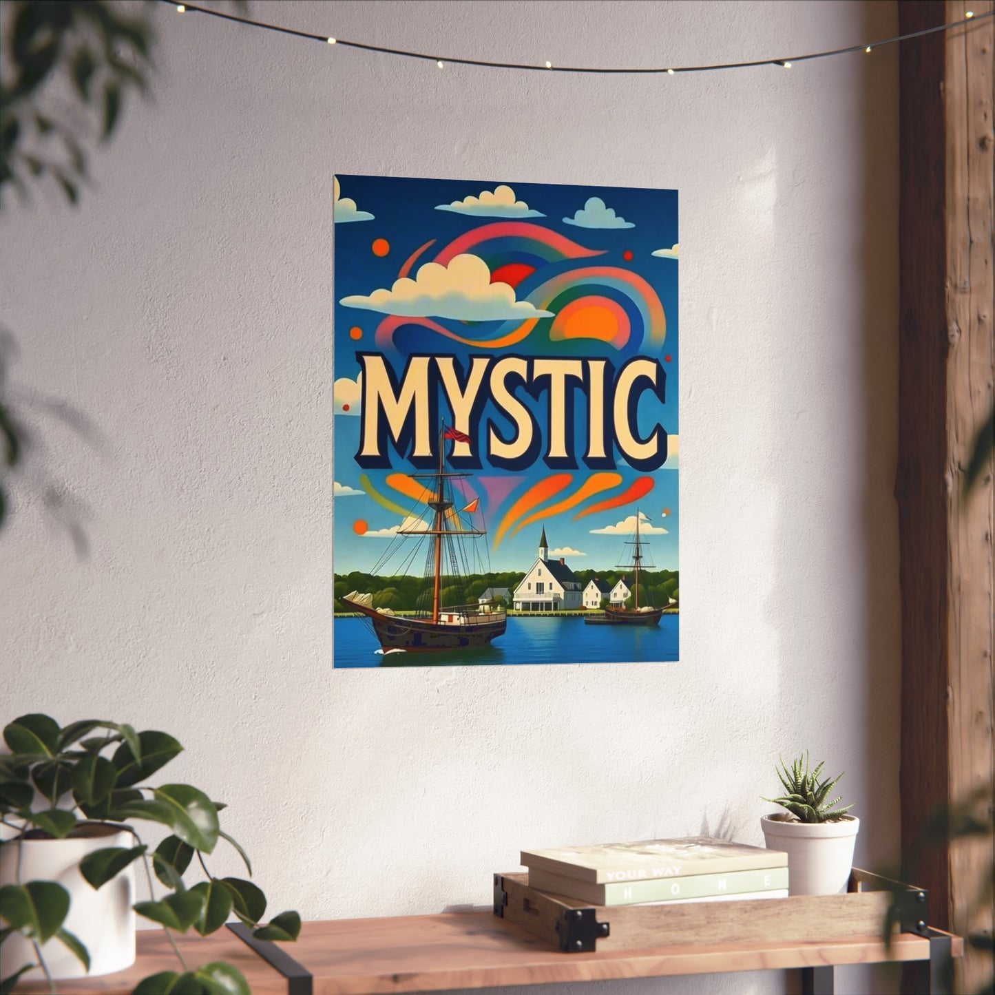 Mystic Connecticut Vintage Retro Giclée Print Art Series Poster