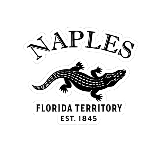 Naples Florida Vintage Retro Vinyl Sticker - Black Logo