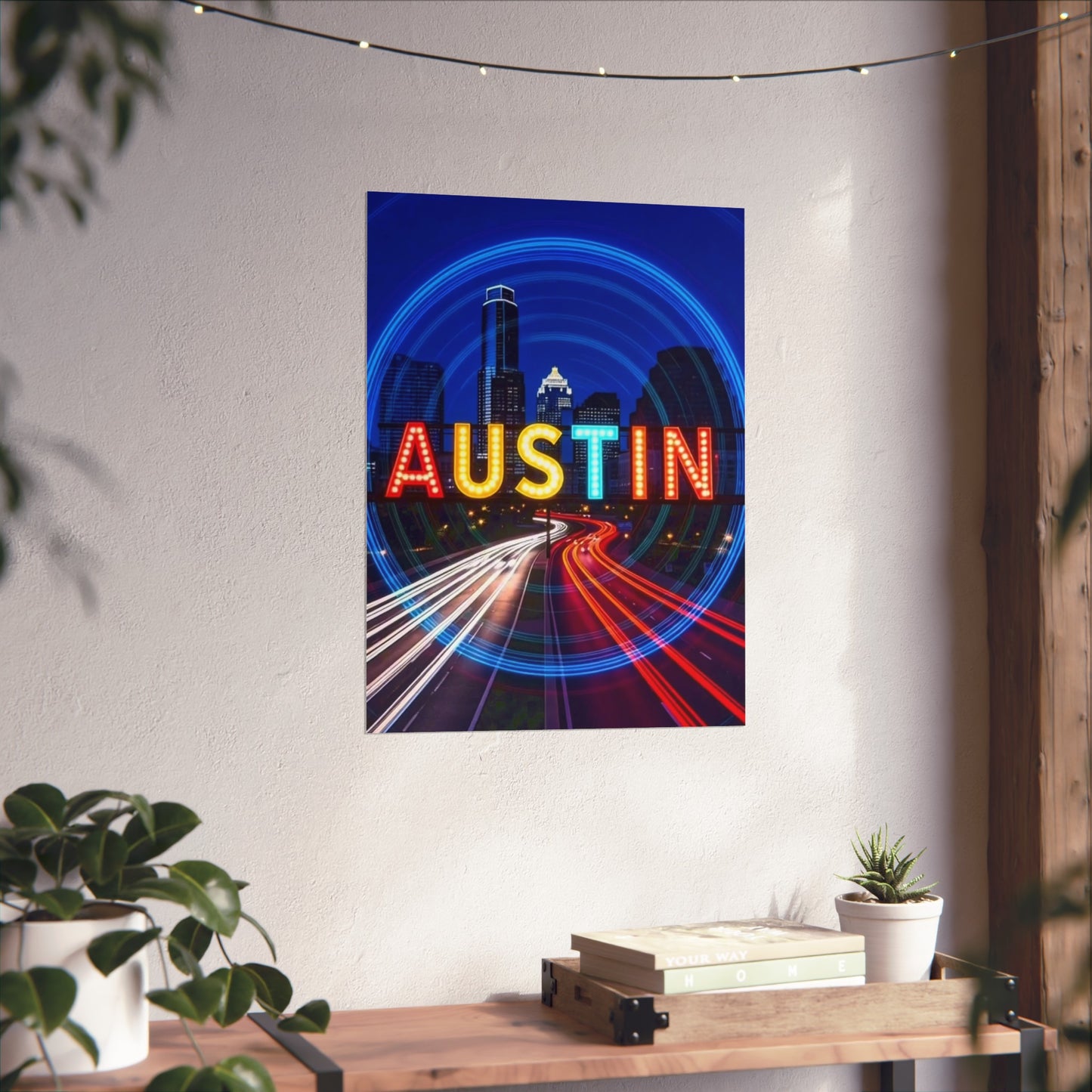 Austin Texas Vintage Retro Giclée Print Art Series Poster