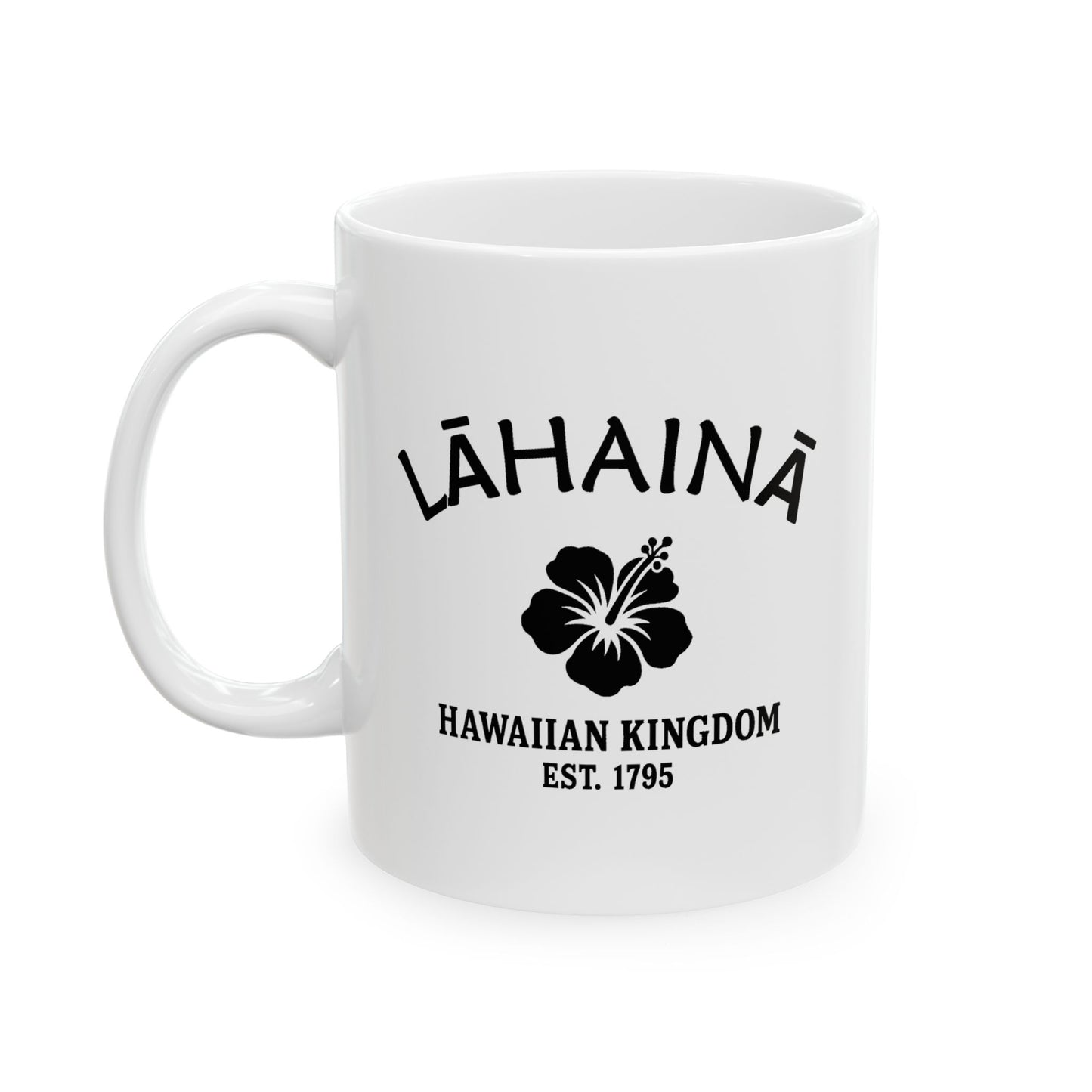 Lahaina Hawaii Vintage Retro Ceramic Mug - Black Logo