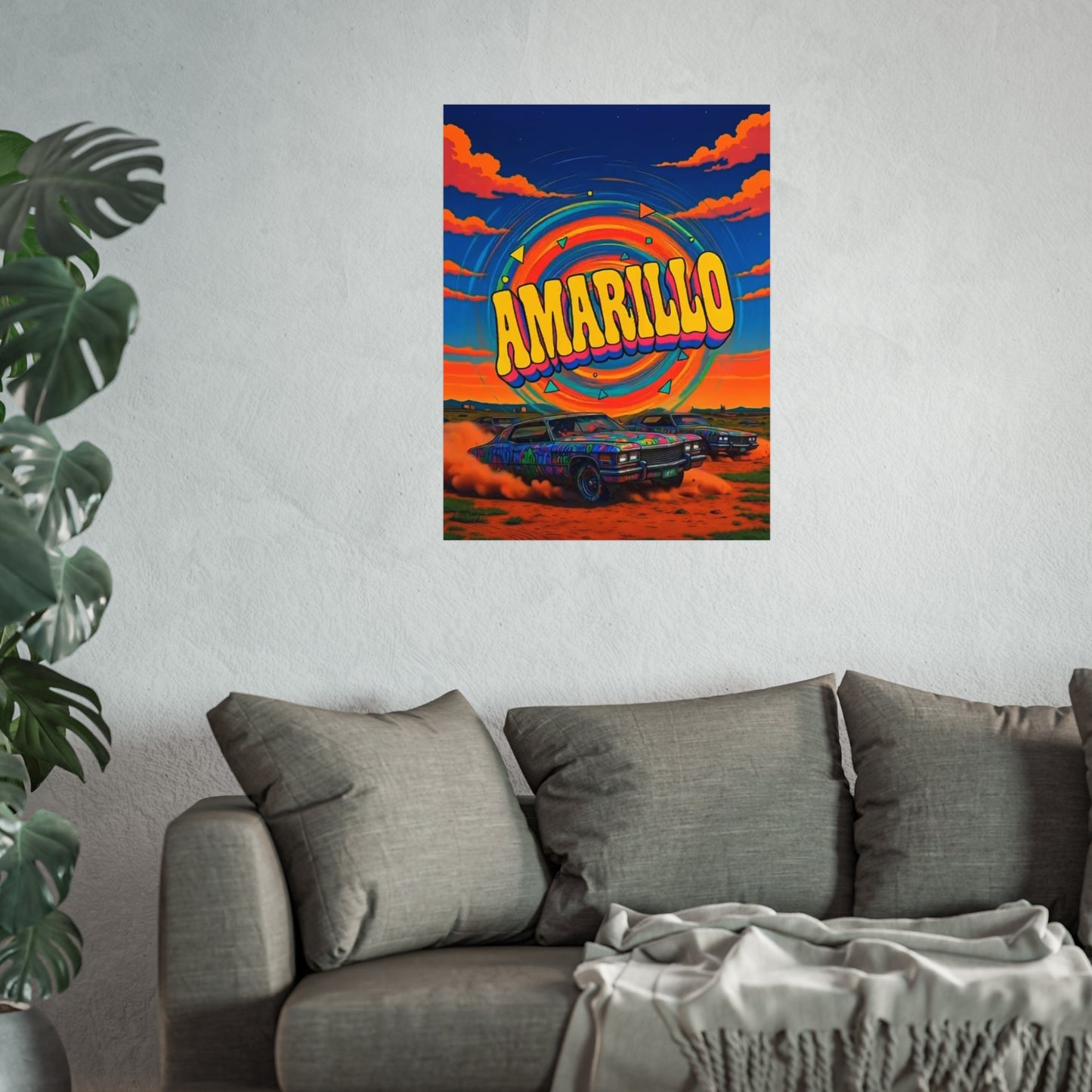 Amarillo Texas Vintage Retro Giclée Print Art Series Poster