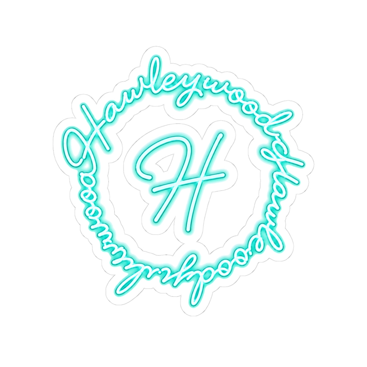 Hawleywood Vintage Retro Vinyl Sticker - Lace Logo