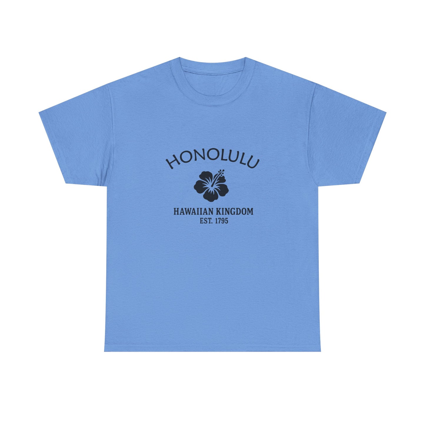 Honolulu Hawaii Vintage Retro Unisex Heavy Cotton Tee - Black Logo