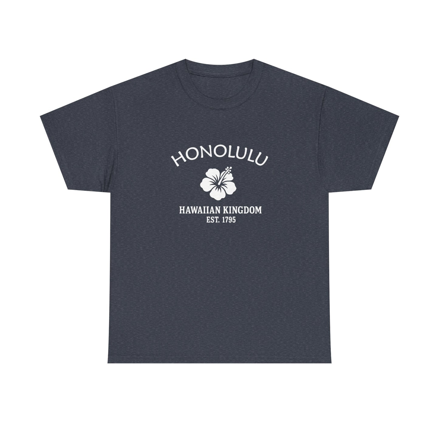 Honolulu Hawaii Vintage Retro Unisex Heavy Cotton Tee - White Logo