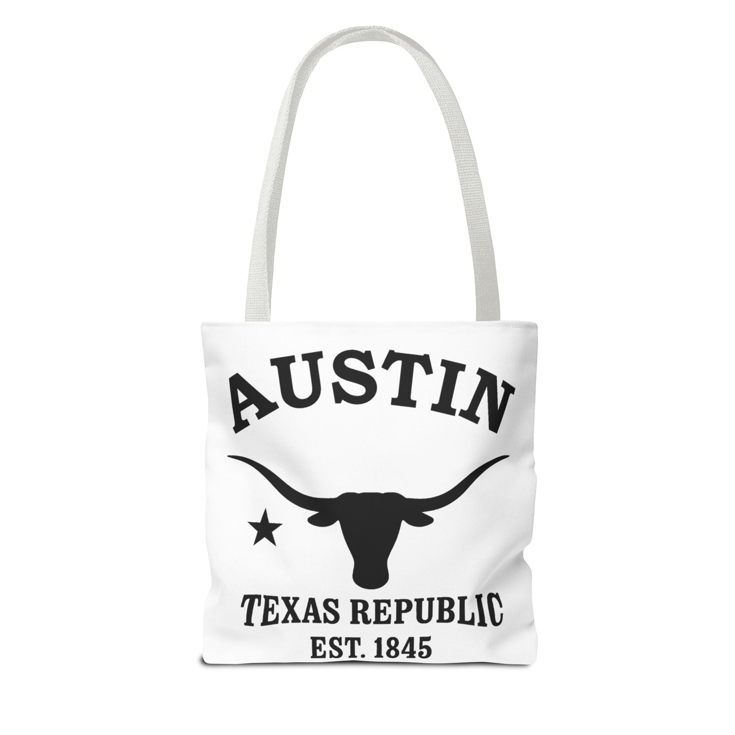Austin Texas Vintage Retro Light Canvas Tote - Black Logo