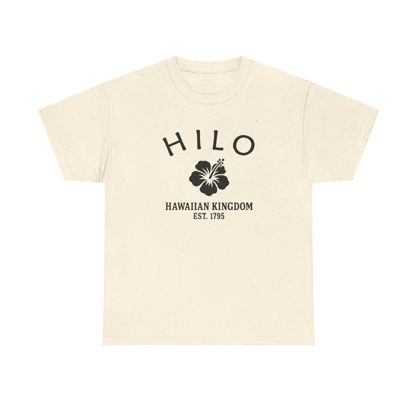 Hilo Hawaii Vintage Retro Unisex Heavy Cotton Tee - Black Logo