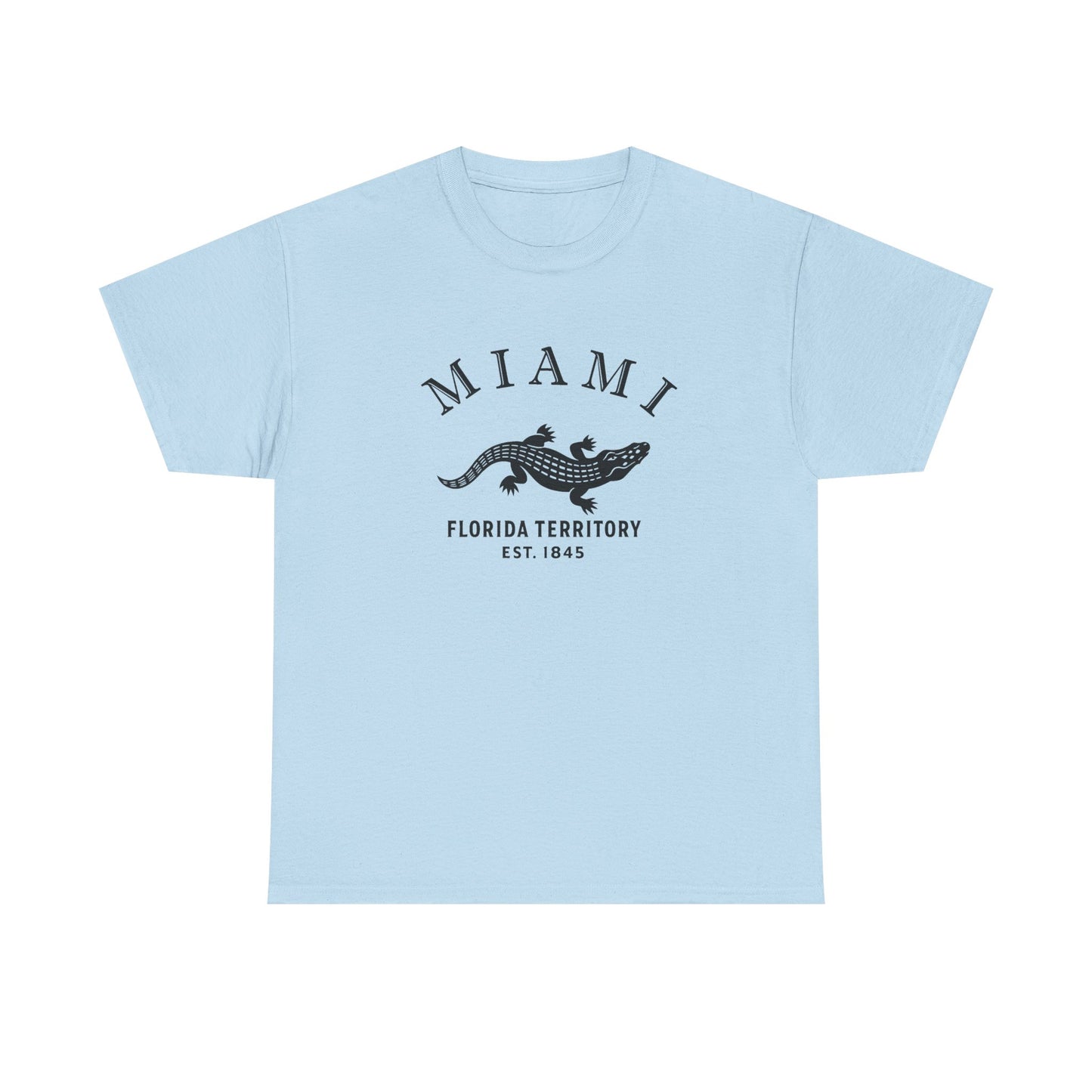 Miami Florida Vintage Retro Unisex Heavy Cotton Tee - Black Logo