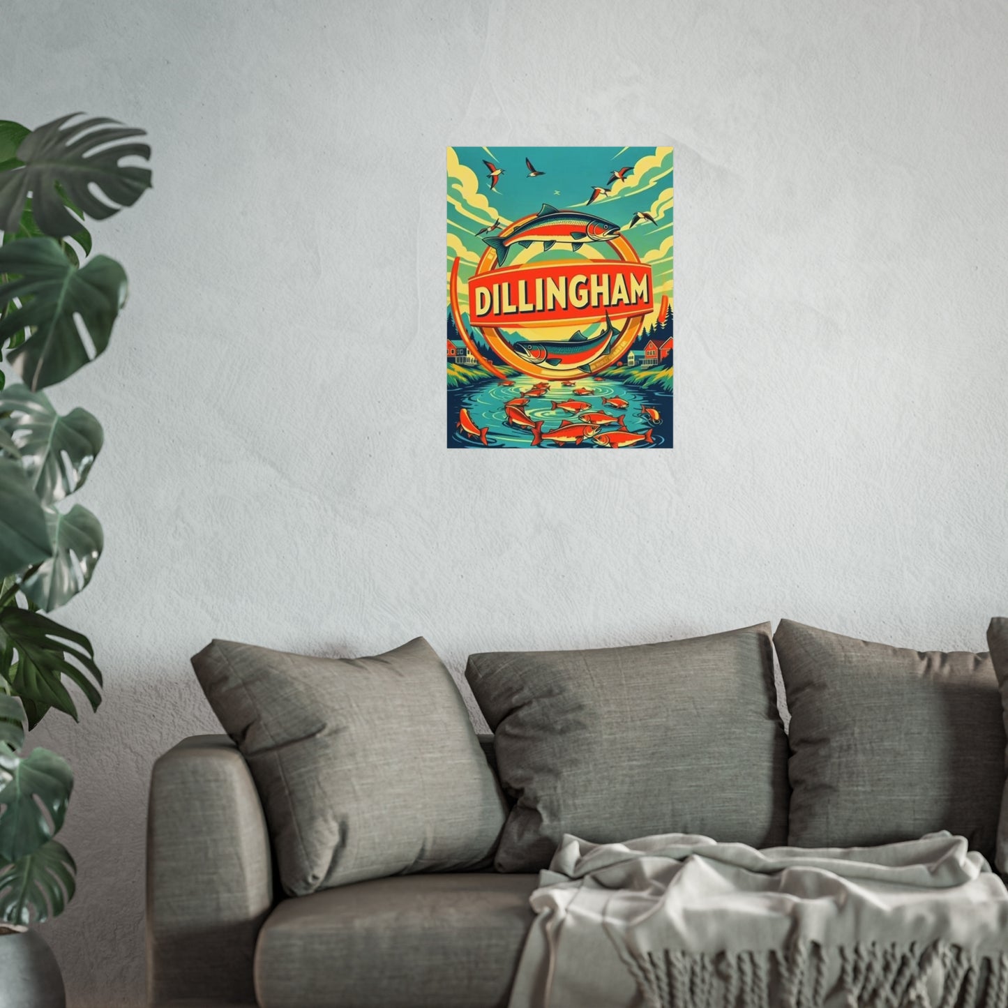 Dillingham Alaska Vintage Retro Giclée Print Art Series Poster