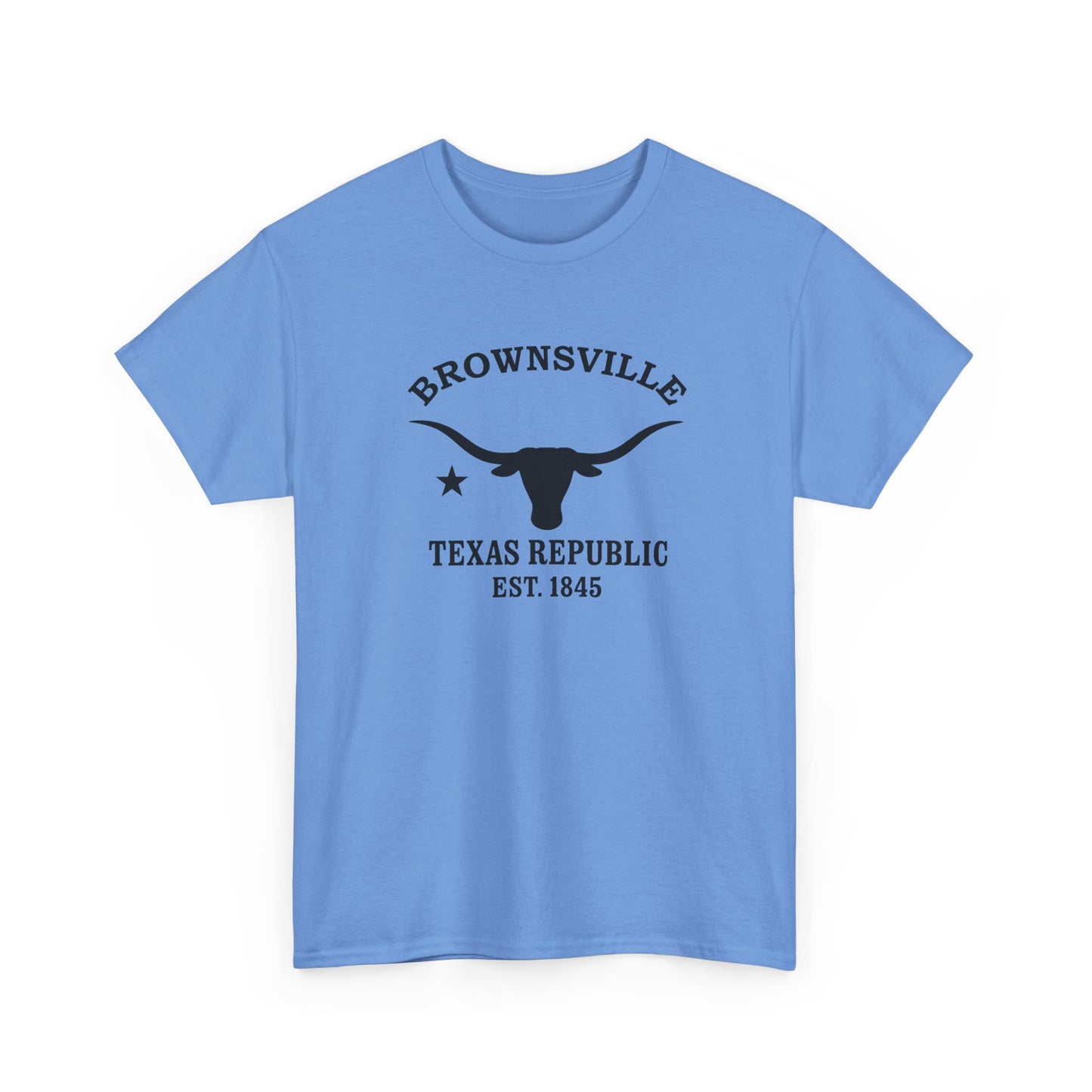 Brownsville Texas Vintage Retro Unisex Heavy Cotton Tee - Black Logo