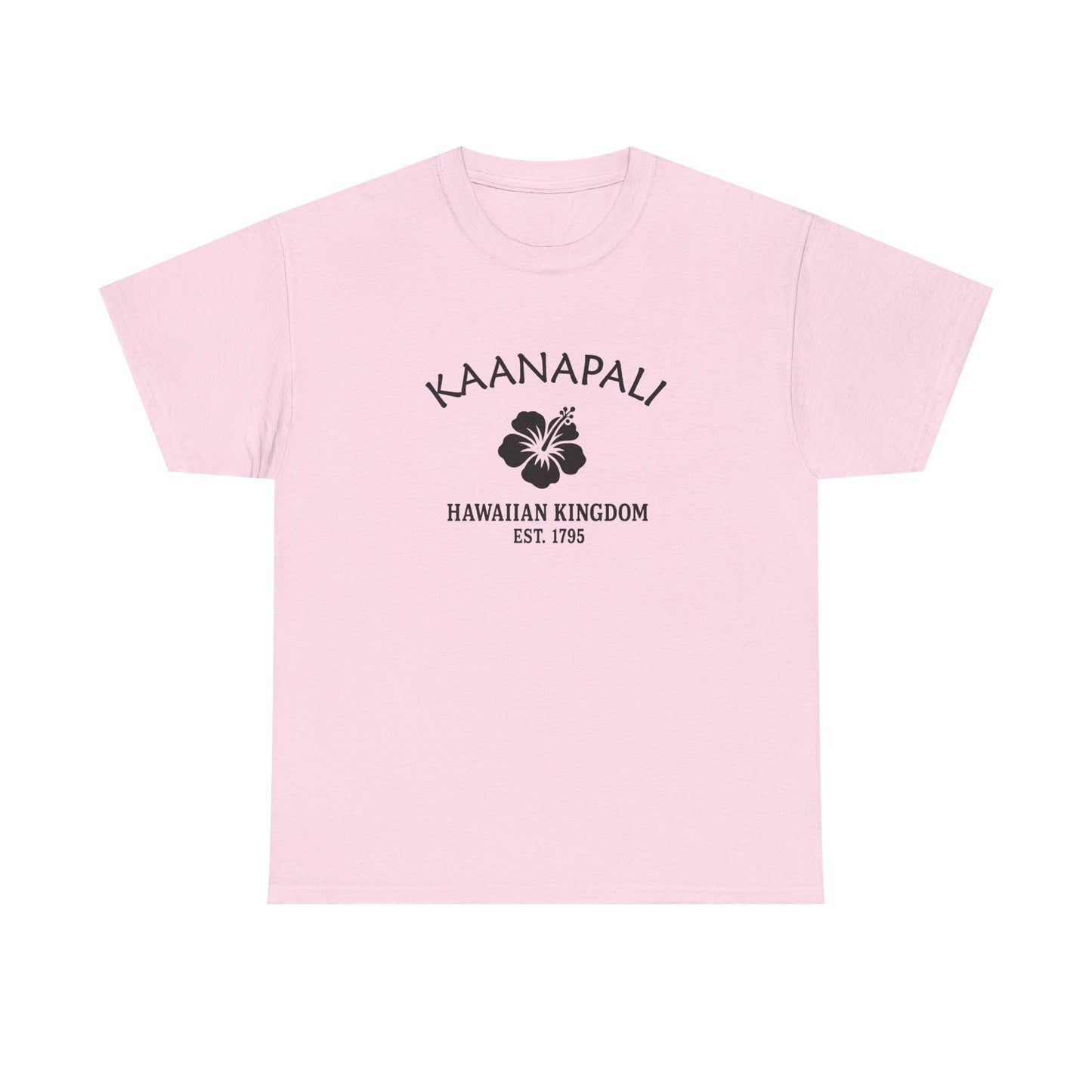 Kaanapali Hawaii Vintage Retro Unisex Heavy Cotton Tee - Black Logo