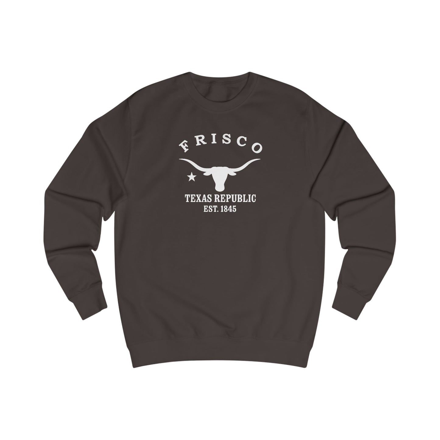 Frisco Texas Vintage Retro Premium Crewneck Sweatshirt - White Logo - Bottle Green