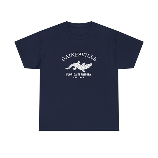 Gainesville Florida Vintage Retro Unisex Heavy Cotton Tee - White Logo