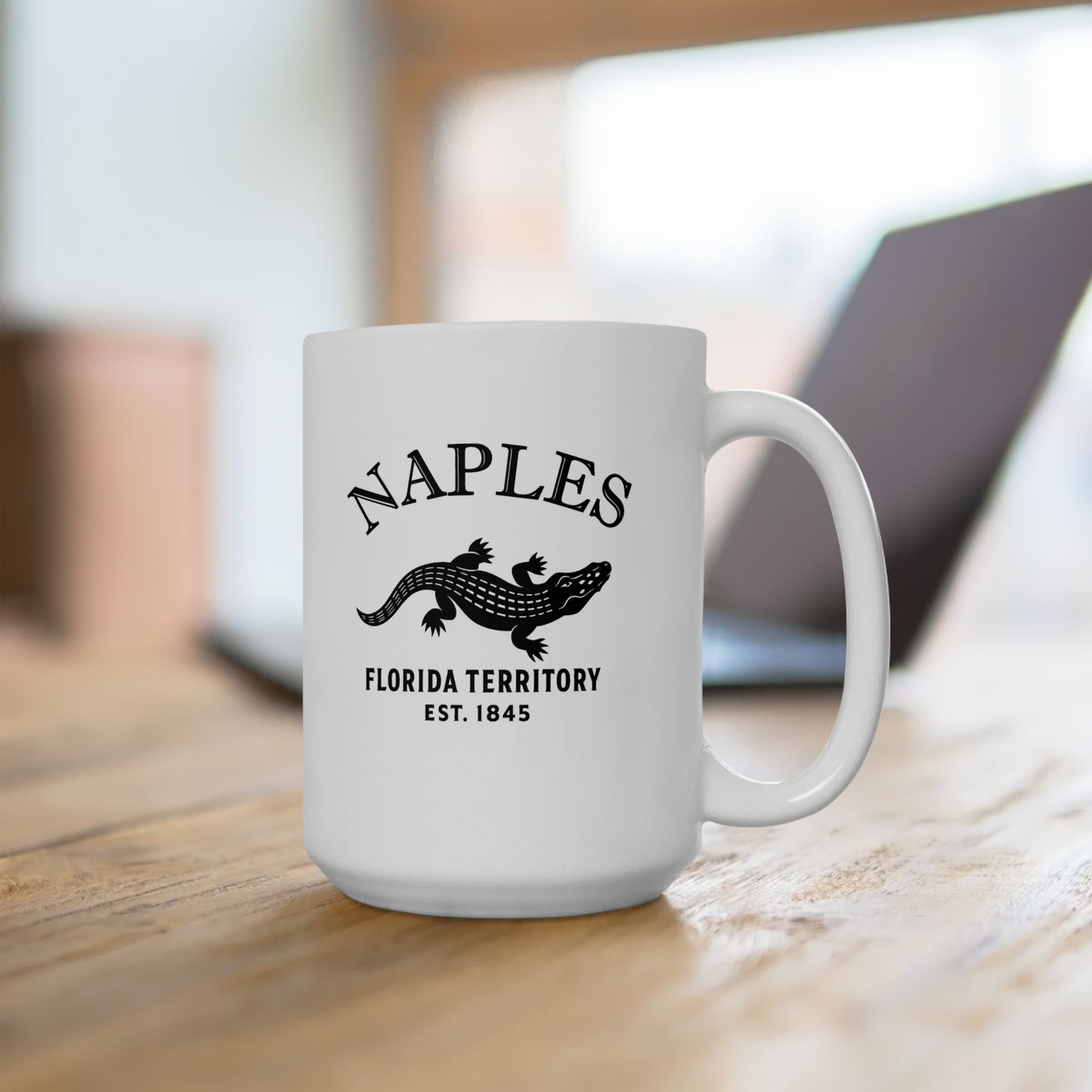 Naples Florida Vintage Retro Ceramic Mug - Black Logo
